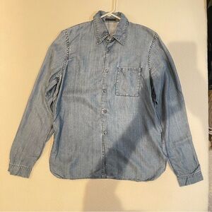 Prada Mens Blue Denim Shirt